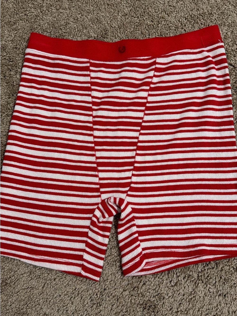 PINK Victoria's Secret Red & White Striped Boxer Briefs